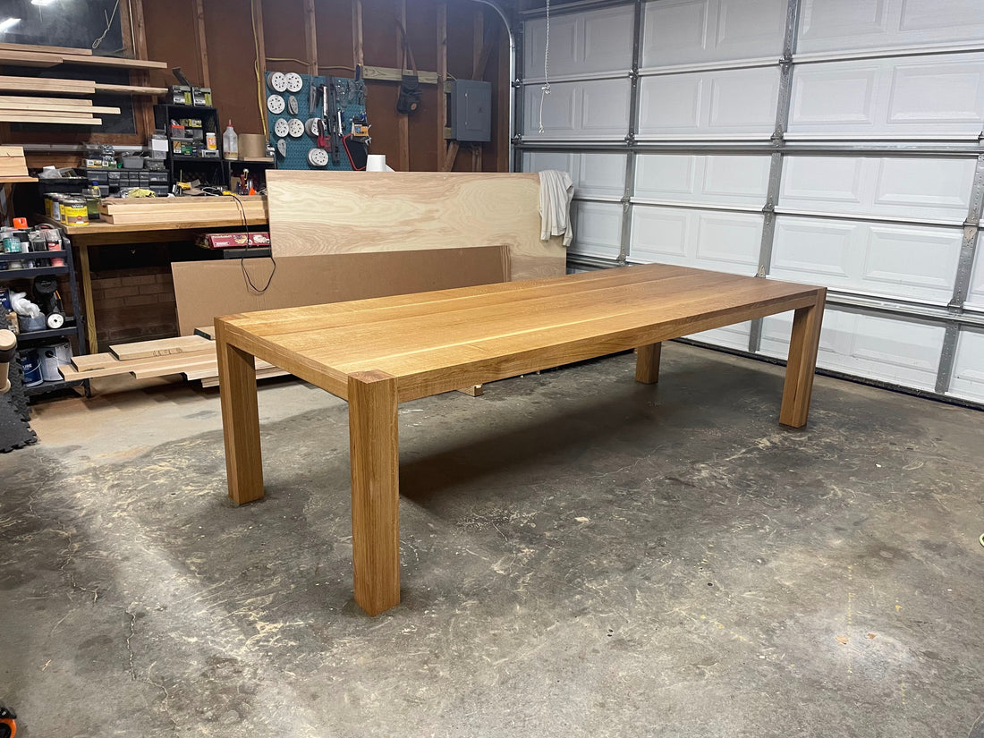 Modern White Oak dining table